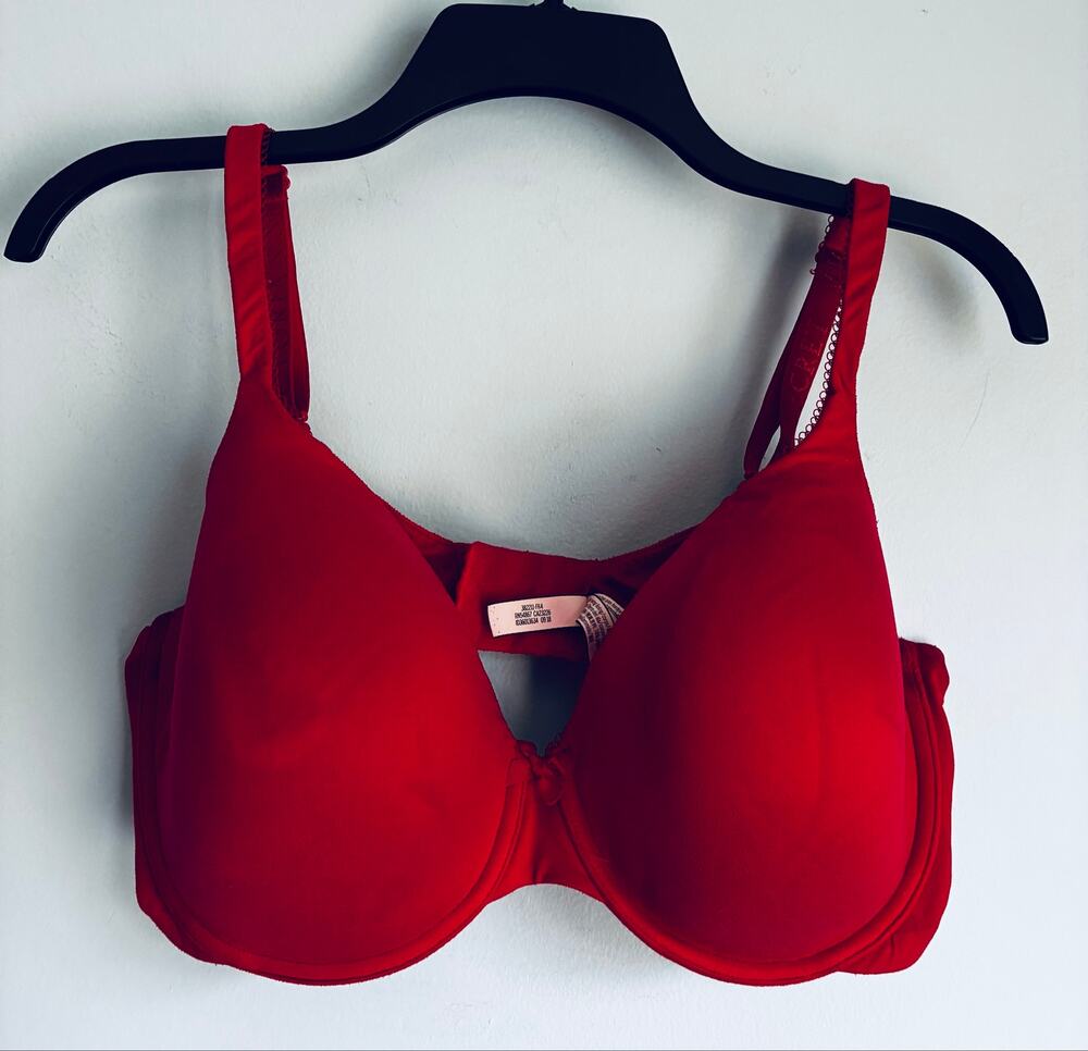 Victoria's Secret Bra Lined Perfect Coverage Body By Victoria Red 38DD